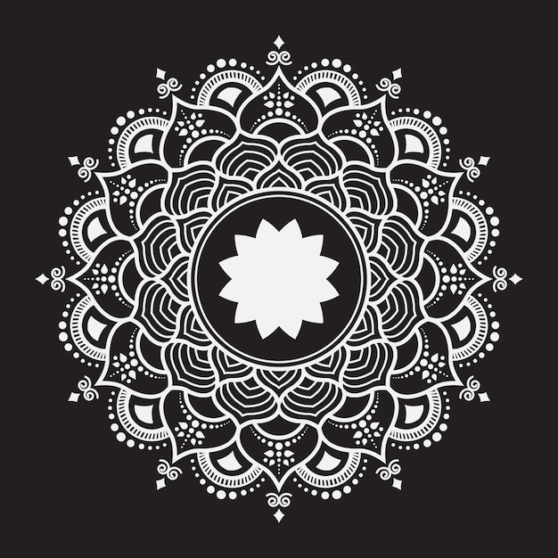 Vector fondo de mandala de lujo blanco diseño vectorial