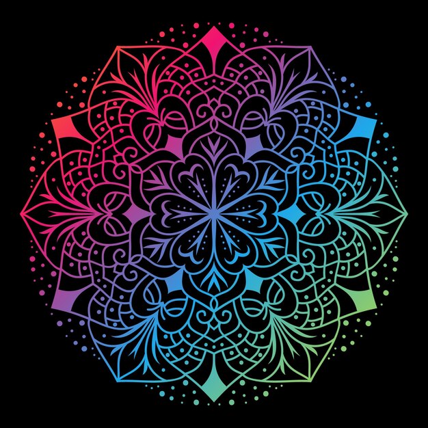 Fondo de mandala de lujo colorido creativo