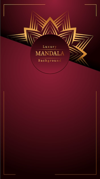 Fondo de mandala de lujo creativo con arabesco dorado
