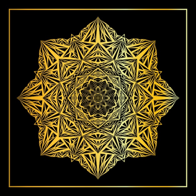 Fondo de mandala de lujo creativo con decoración arabesca dorada