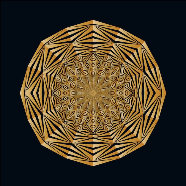 Fondo de mandala de lujo creativo con decoración arabesca dorada