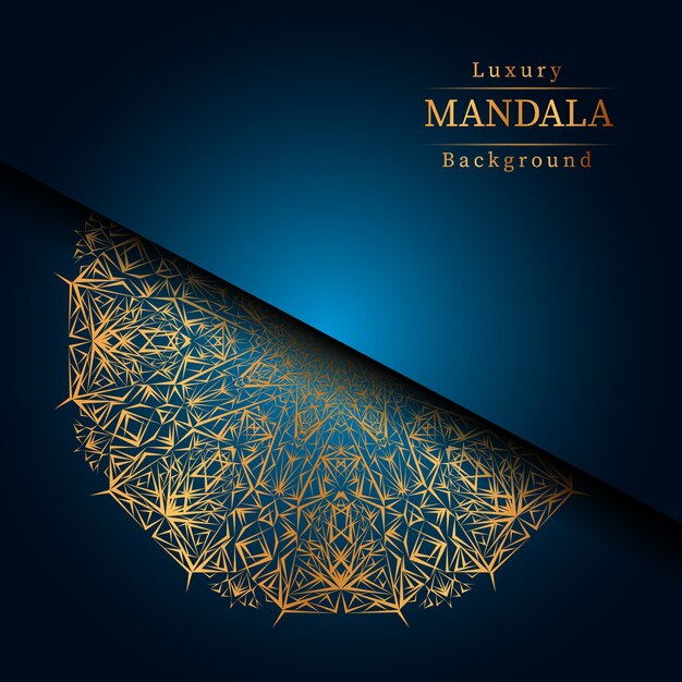 Fondo de mandala de lujo creativo con dorado.