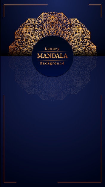 Fondo de mandala de lujo creativo con dorado.