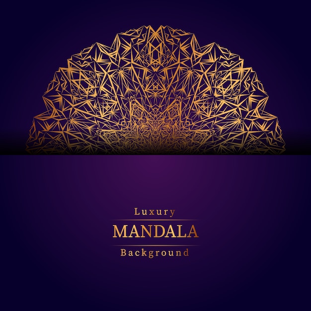 Fondo de mandala de lujo creativo con dorado