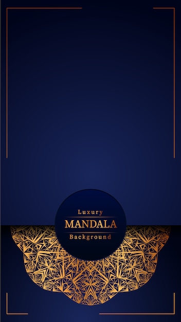 Fondo de mandala de lujo creativo con dorado