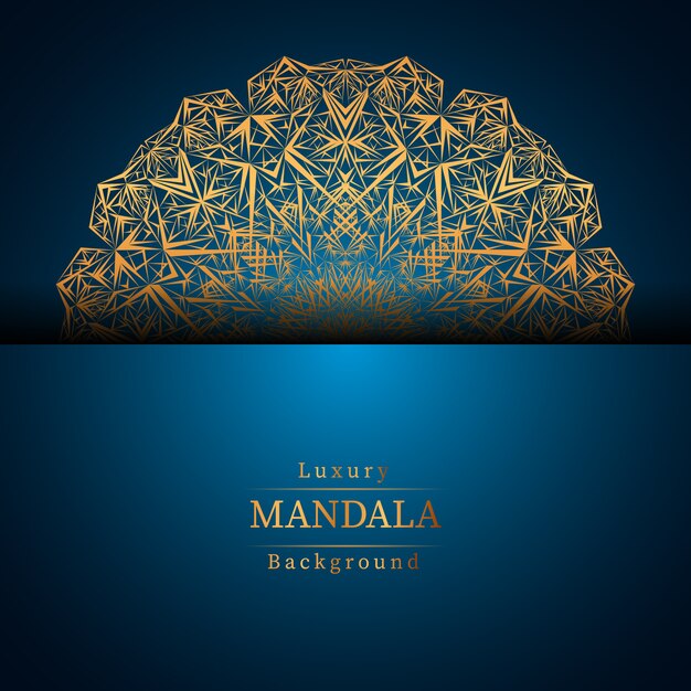 Fondo de mandala de lujo creativo con dorado