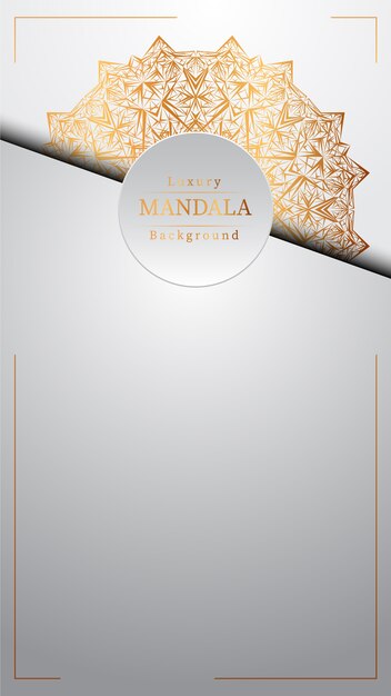 Vector fondo de mandala de lujo creativo con dorado