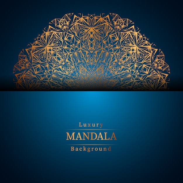 Fondo de mandala de lujo creativo con dorado