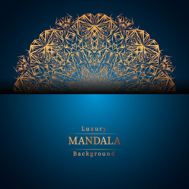 Fondo de mandala de lujo creativo con dorado