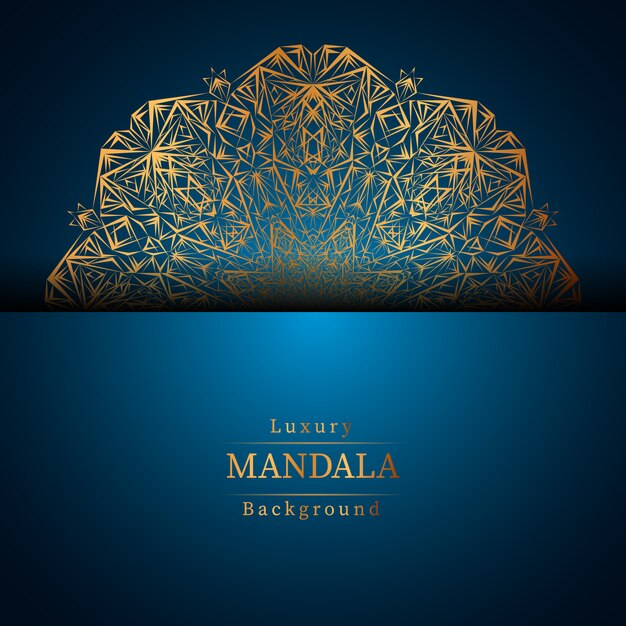 Fondo de mandala de lujo creativo con dorado