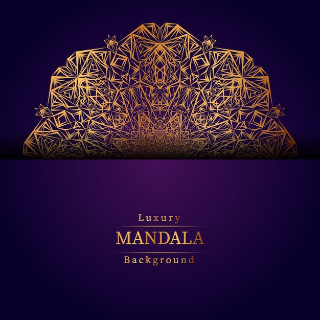 Fondo de mandala de lujo creativo con dorado