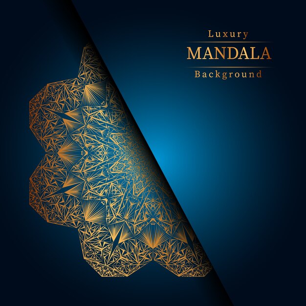 Fondo de mandala de lujo creativo con dorado.