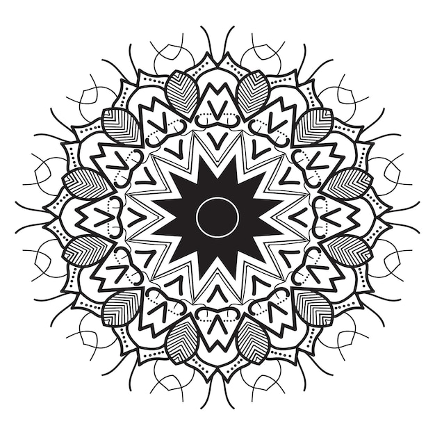 Fondo de mandala de lujo creativo con patrón de decoración dorada