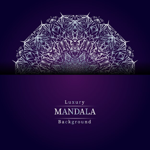 Vector fondo de mandala de lujo creativo