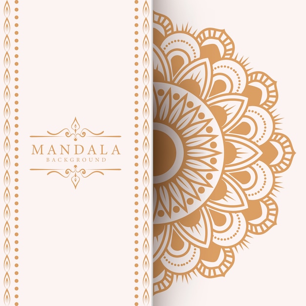 Vector fondo de mandala de lujo creativo