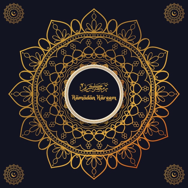 Fondo de mandala de lujo con decoración arabesca dorada estilo árabe islámico oriental