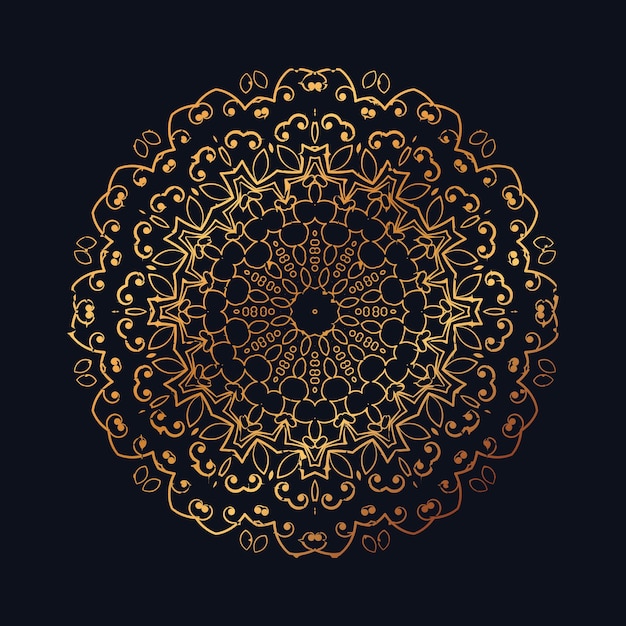 Fondo de mandala de lujo con decoración arabesca dorada estilo árabe islámico oriental