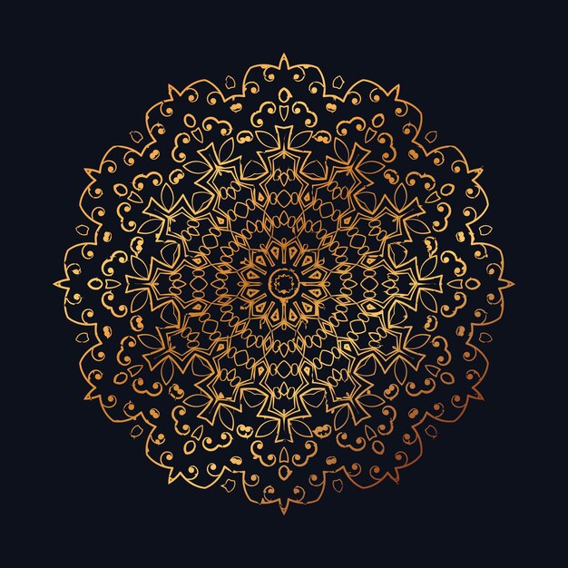 Fondo de mandala de lujo con decoración arabesca dorada estilo árabe islámico oriental