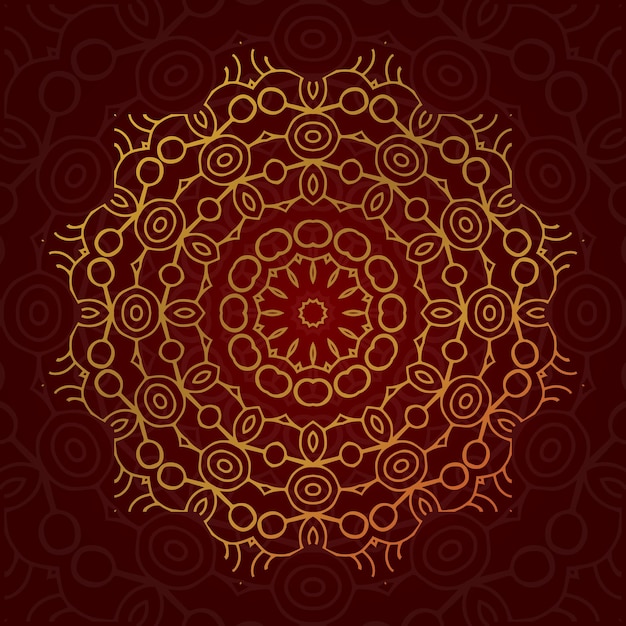 Fondo de mandala de lujo con decoración arabesca dorada estilo árabe islámico oriental