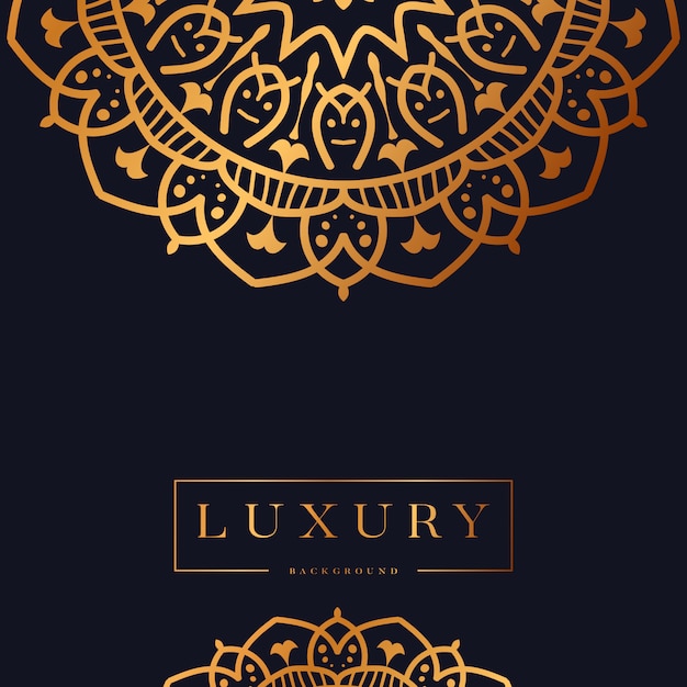 Vector fondo de mandala de lujo con diseño arabesco dorado estilo islámico árabe