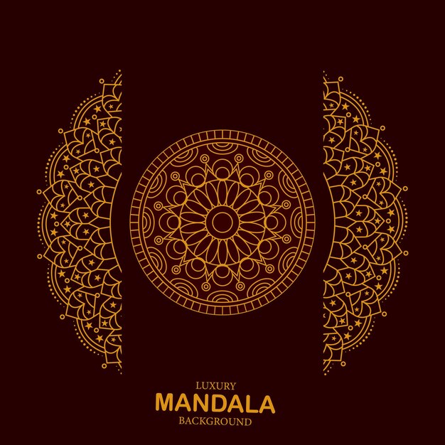 Fondo de mandala de lujo con diseño de ilustración de vector de banner de patrón arabesco