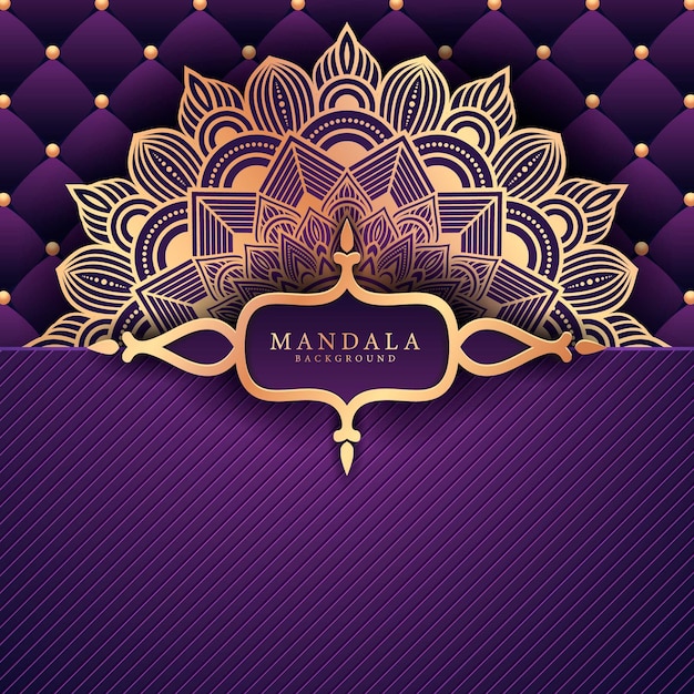 Fondo de mandala de lujo estilo árabe oriental