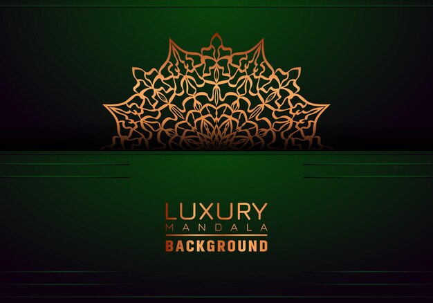 Fondo de mandala de lujo estilo arabesco ornamental