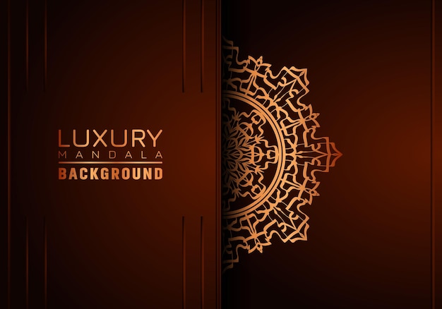 Fondo de mandala de lujo estilo arabesco ornamental