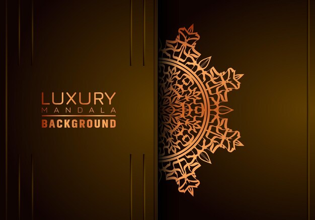 Fondo de mandala de lujo estilo arabesco ornamental