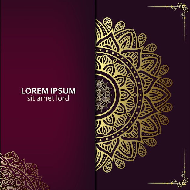 Fondo de mandala de lujo, estilo arabesco.