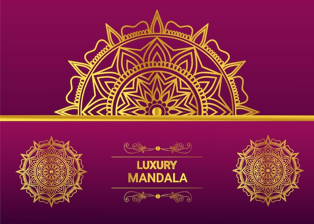Fondo de mandala de lujo de flores con un estilo único