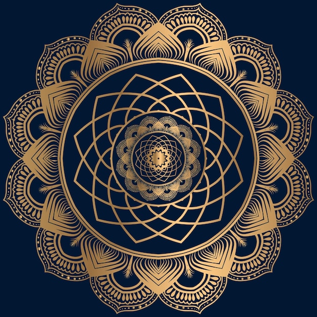 Fondo de mandala de lujo con patrón arabesco dorado árabe islámico