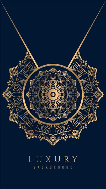 Fondo de mandala de lujo con patrón arabesco dorado árabe islámico