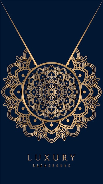 Fondo de mandala de lujo con patrón arabesco dorado Estilo árabe islámico oriental Estilo Ramadán