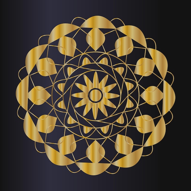Fondo de mandala de lujo con patrón arabesco dorado estilo árabe islámico oriental