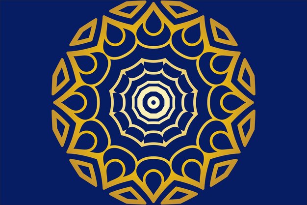 Fondo de mandala de lujo con patrón arabesco dorado estilo árabe islámico oriental