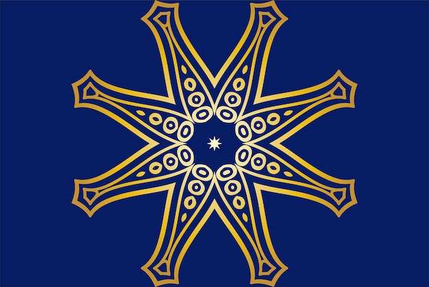 Fondo de mandala de lujo con patrón arabesco dorado estilo árabe islámico oriental