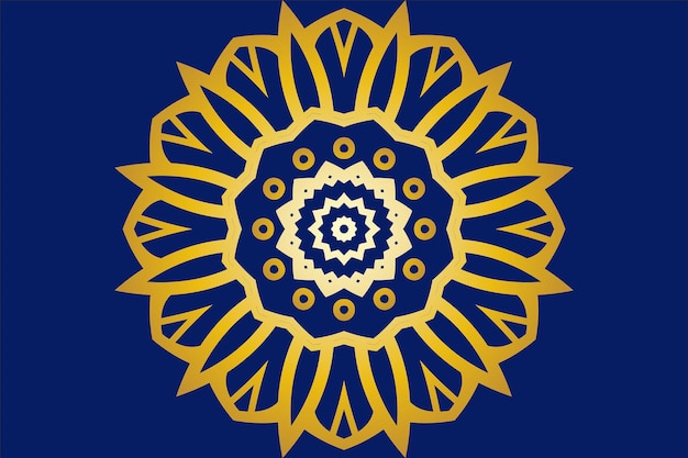 Fondo de mandala de lujo con patrón arabesco dorado estilo árabe islámico oriental