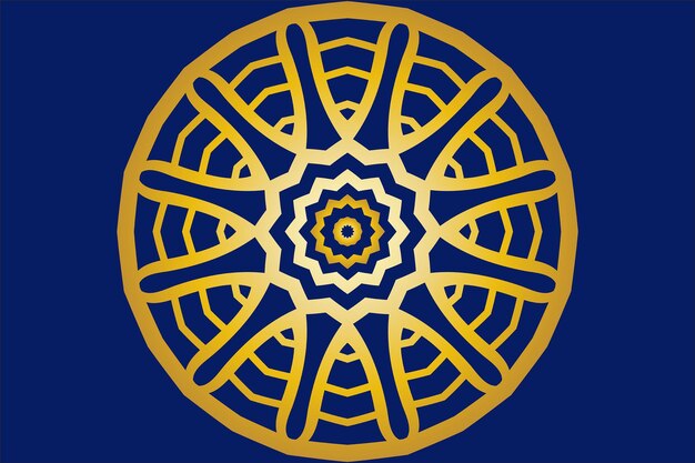 Fondo de mandala de lujo con patrón arabesco dorado estilo árabe islámico oriental
