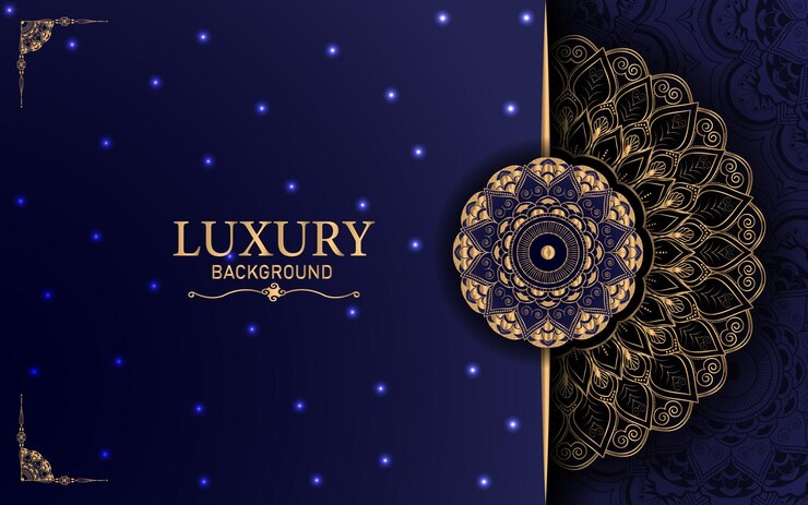 Fondo de mandala de lujo con patrón arabesco dorado estilo árabe islámico oriental