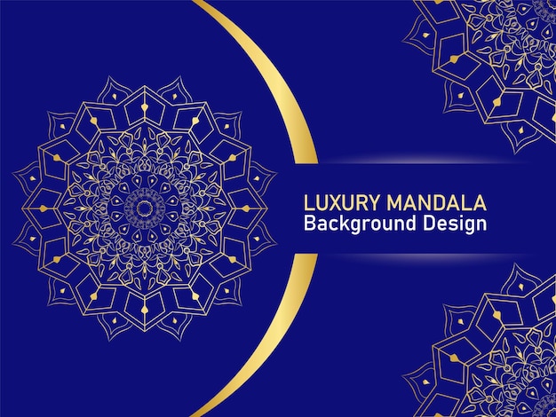 Fondo de mandala de lujo con patrón arabesco dorado estilo árabe islámico oriental
