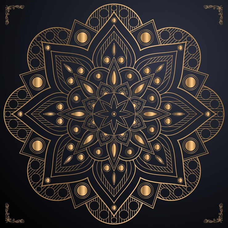 Fondo de mandala de lujo con patrón arabesco dorado estilo oriental islámico árabe