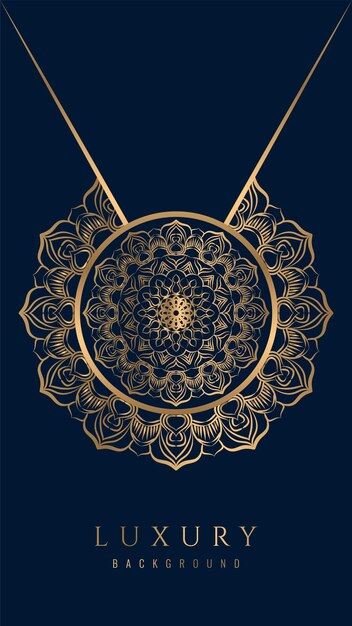 Fondo de mandala de lujo con patrón arabesco dorado estilo este