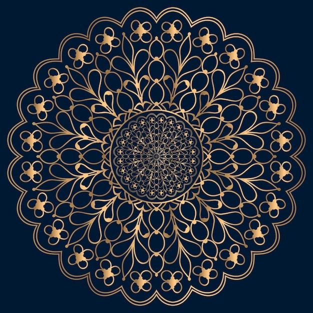 Fondo de mandala de lujo con patrón arabesco dorado Mandala decorativa de estilo islámico oriental