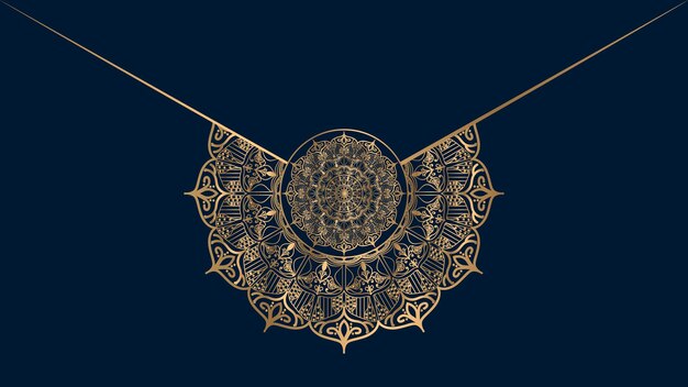 Fondo de mandala de lujo con patrón arabesco dorado mandala decorativo de estilo oriental