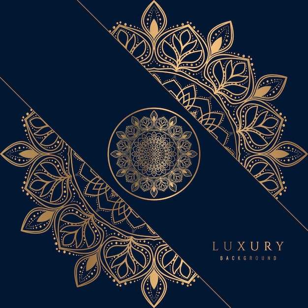 Fondo de mandala de lujo con patrón arabesco dorado mandala decorativo de estilo oriental