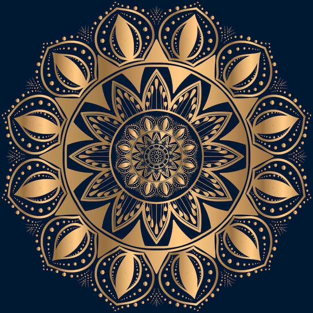 Fondo de mandala de lujo con patrón arabesco dorado mandala decorativo de estilo oriental