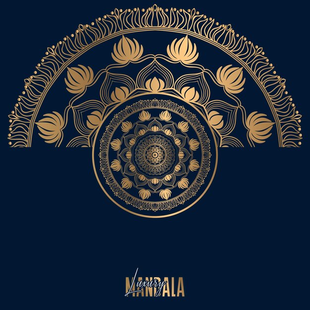 Fondo de mandala de lujo con patrón arabesco dorado mandala decorativo de estilo oriental