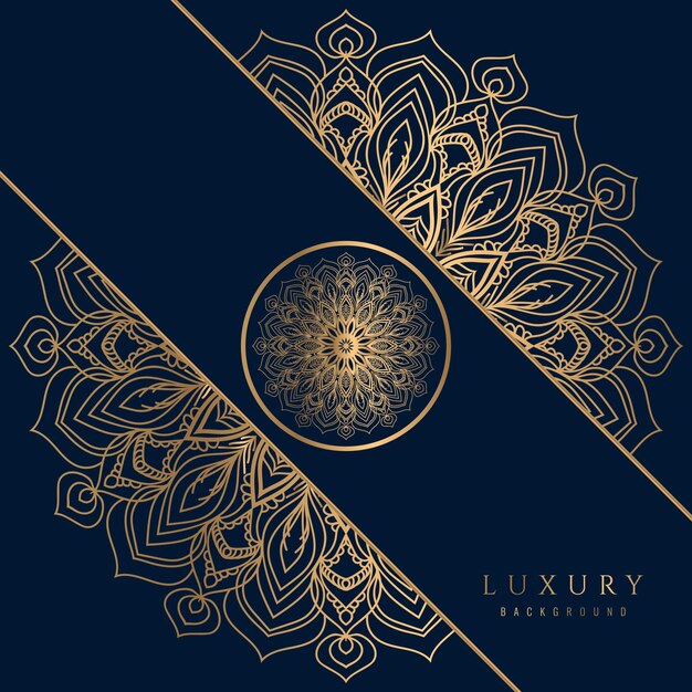 Fondo de mandala de lujo con patrón arabesco dorado mandala decorativo de estilo oriental