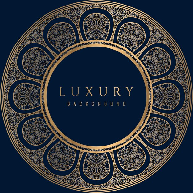 Fondo de mandala de lujo con patrón arabesco dorado mandala decorativo de estilo oriental